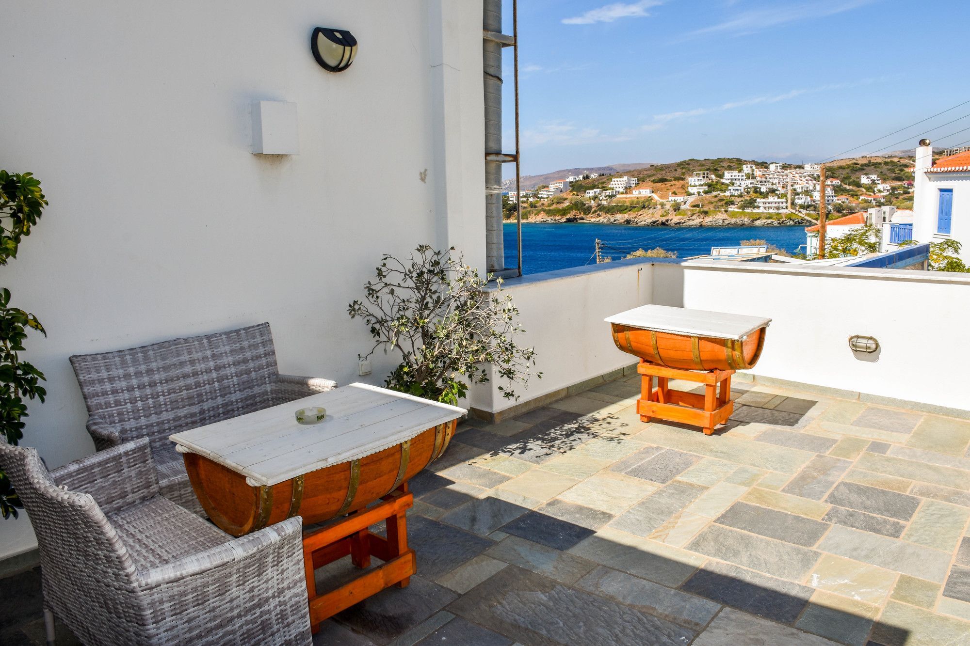 Aegean Sea View Villa Batsi  Bagian luar foto